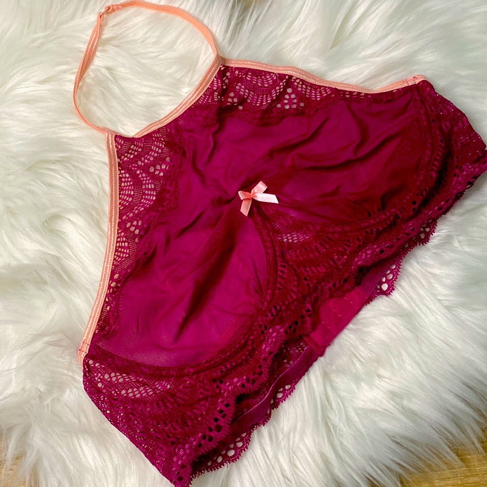 Pink Bow Sheer Bra